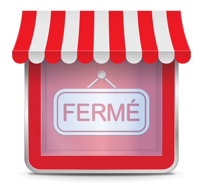 Magasin fermé
